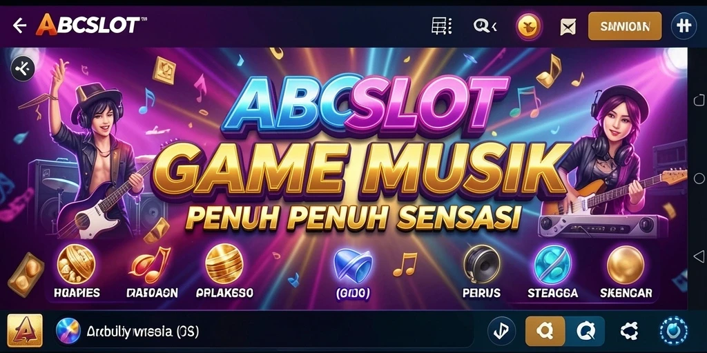 Tampilan gameplay <strong>ABCSLOT</strong> yang menawan dengan irama musik yang seru.