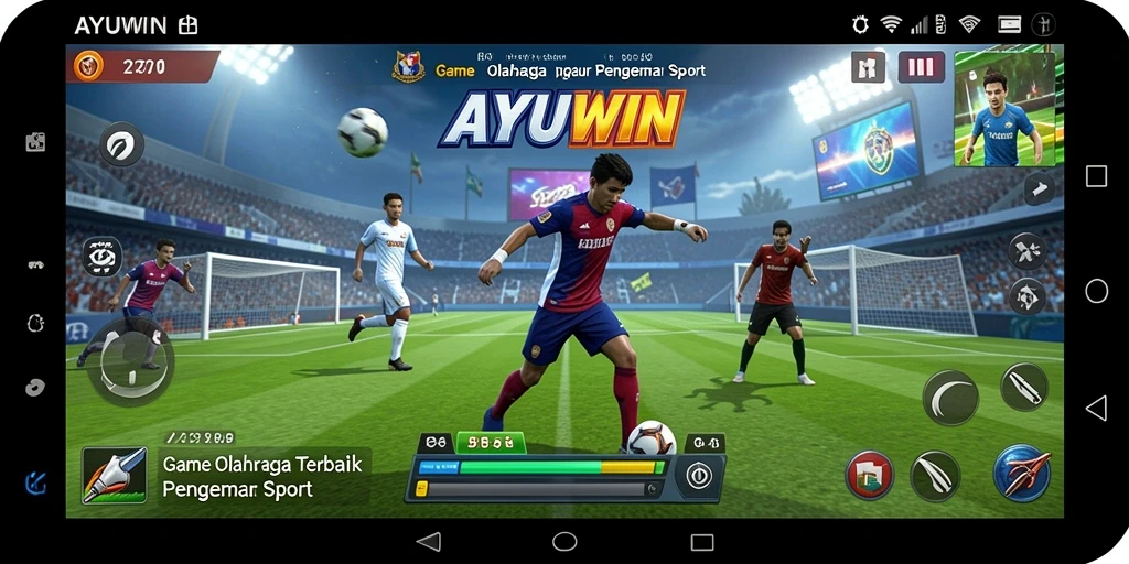 Gameplay AYUWIN menampilkan aksi seru olahraga yang menarik.