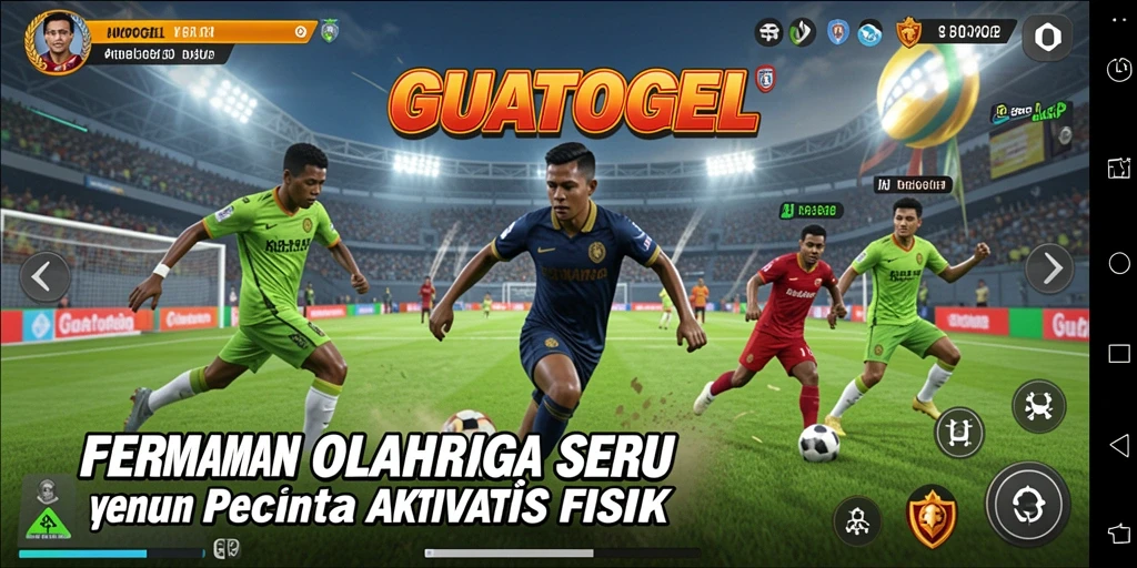 Screenshot gameplay GUATOGEL memperlihatkan serunya bermain olahraga.