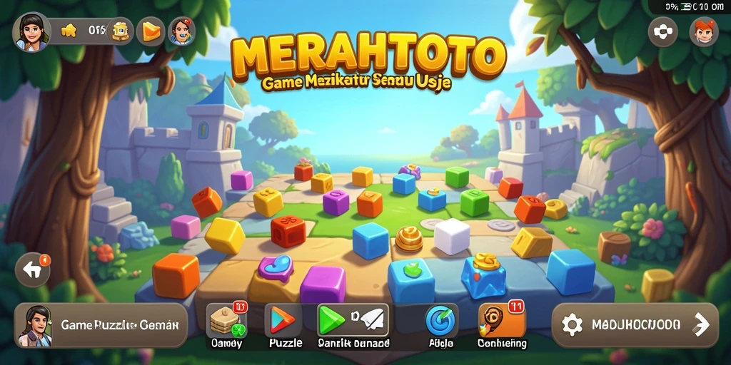 Screenshot permainan MERAHTOTO yang menunjukkan gameplay Puzzle yang seru dan menarik.