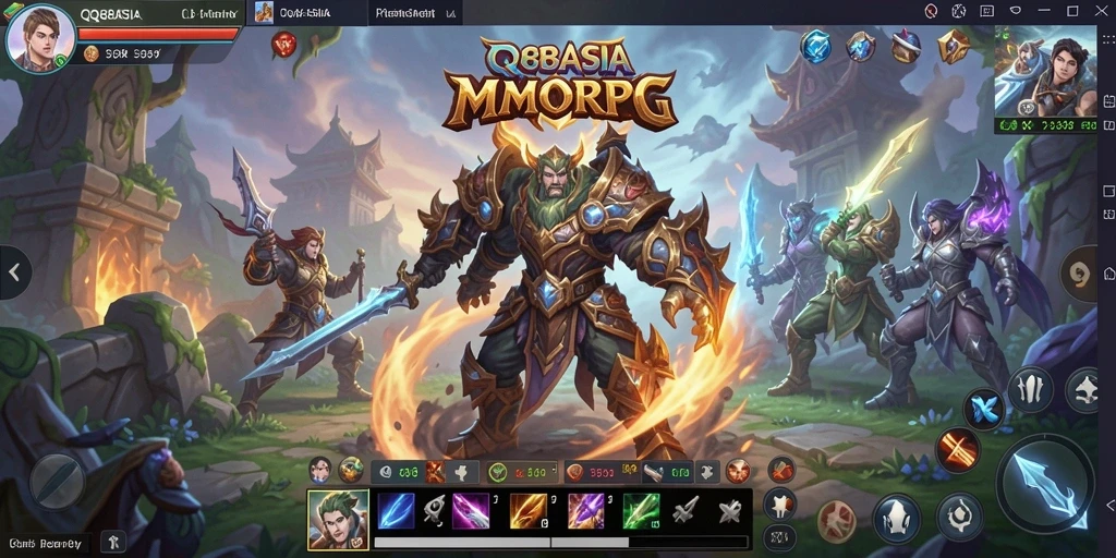 Screenshot gameplay <strong>QQ88ASIA</strong> menampilkan aksi pertempuran yang mendebarkan.