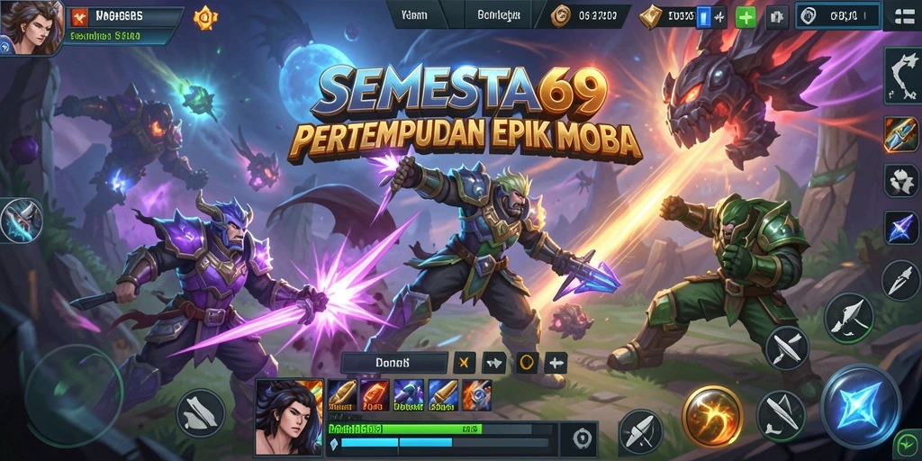 Tampilan gameplay SERU di SEMESTA69 dengan pertempuran antar karakter.