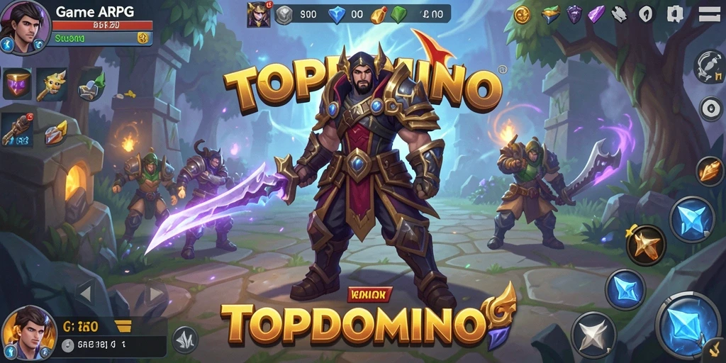 Tampilan gameplay mendebarkan dari game ARPG TOPDOMINO.