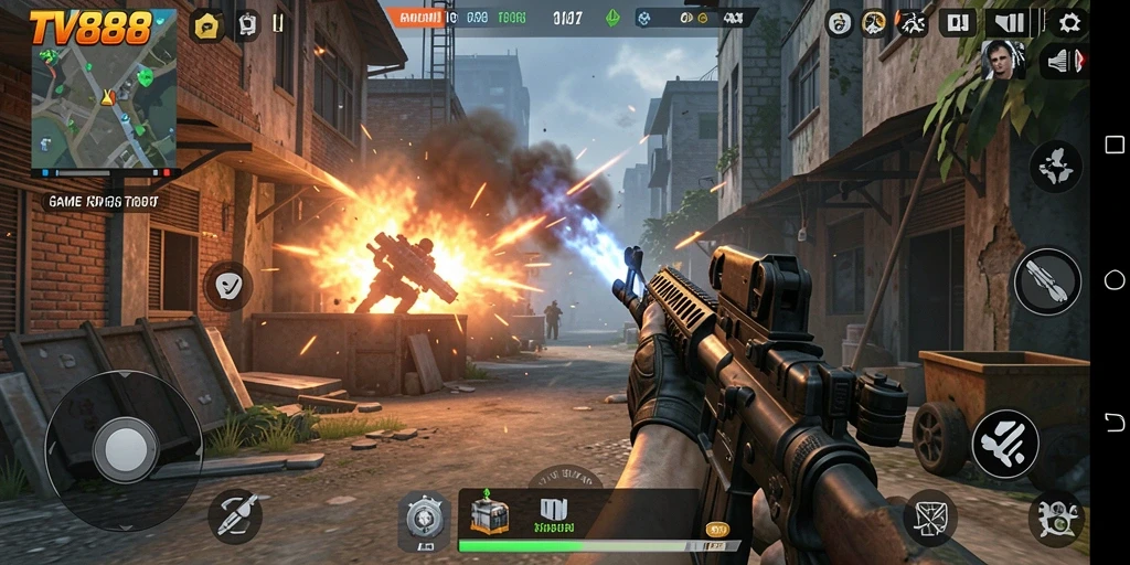 Tampilan gameplay seru di TV888 dengan aksi menarik.